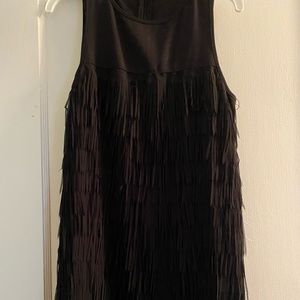 Black fringe dress
